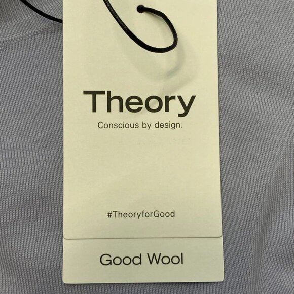 NEW THEORY Mens Sweater Ice Blue Size S Crewneck Regal Wool Long Sleeve Pullover - Picture 4 of 11